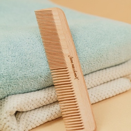 Peigne en bois naturel double J'aime mes dents !